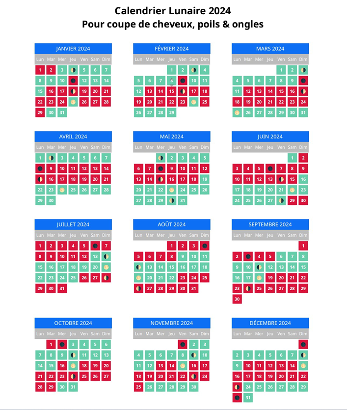 calendrier lunaire 2024 coupe cheveux poils