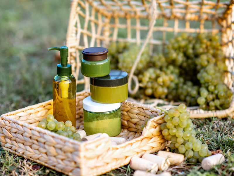 Produits cosmétiques raisin