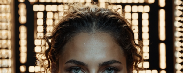 tete chevelure femme yeux verts